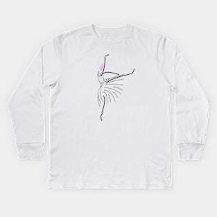 Dancing Ballerina Kids Long Sleeve T-Shirt